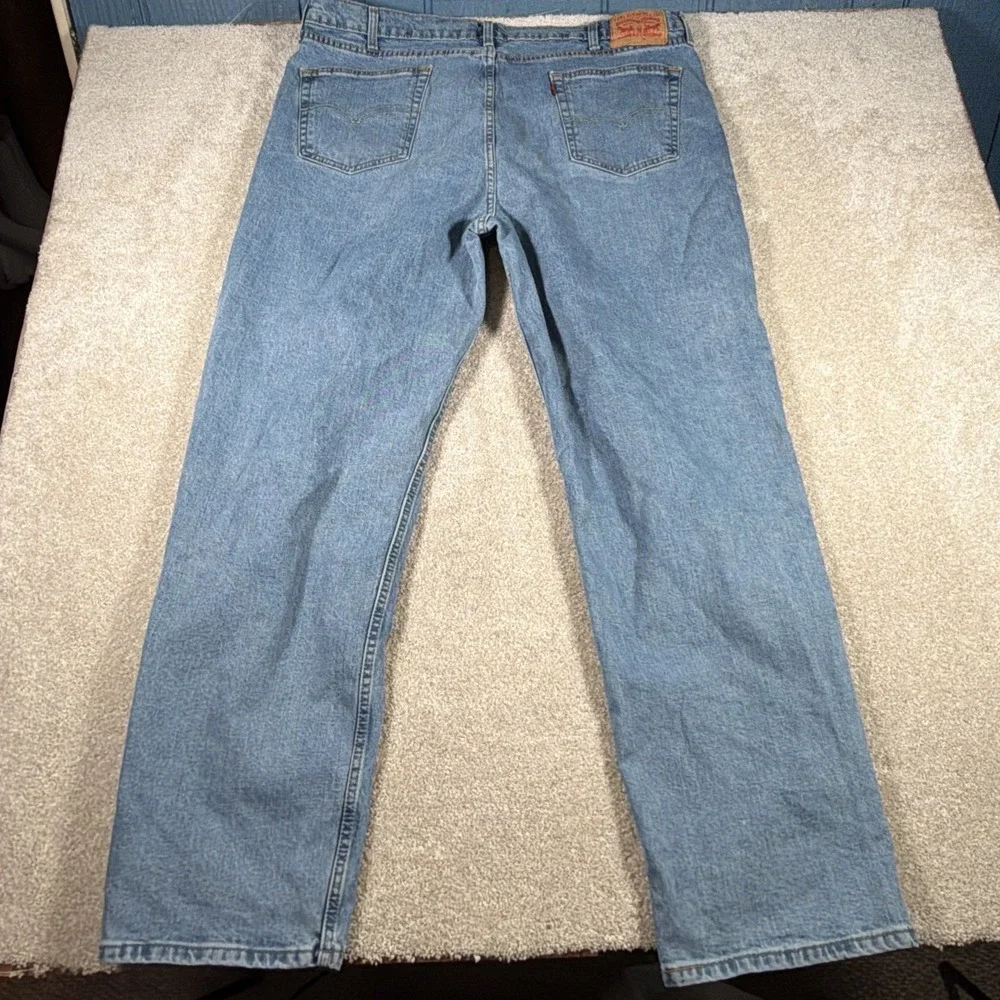 Levis 550 Straight Leg Blue Jeans Mens 42 X‎ 34 (FITS 42 X 33) Denim Cotton